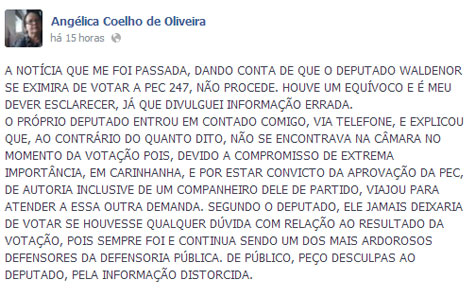 Brumado: Defensora Pública pede desculpas a deputado por informação errada