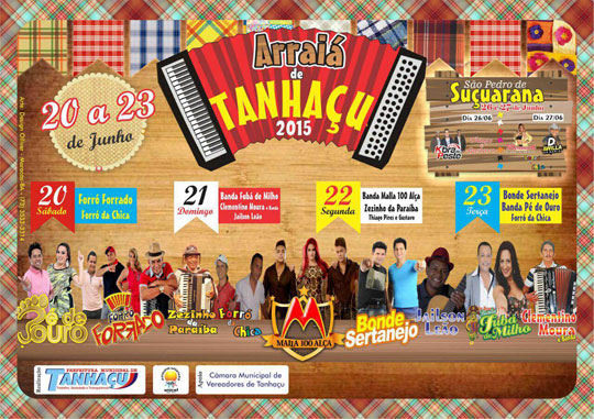 Confira a programação do Arraiá de Tanhaçu 2015