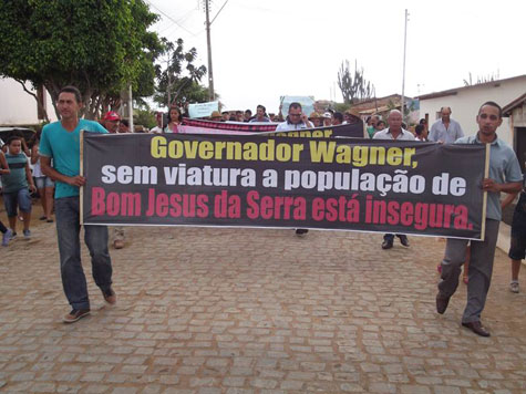 Bom Jesus da Serra: Manifestação em prol da segurança pública é realizada