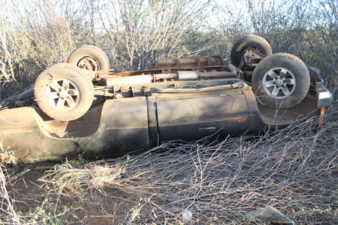 BR-030: Capotamento no anel rodoviário em Brumado