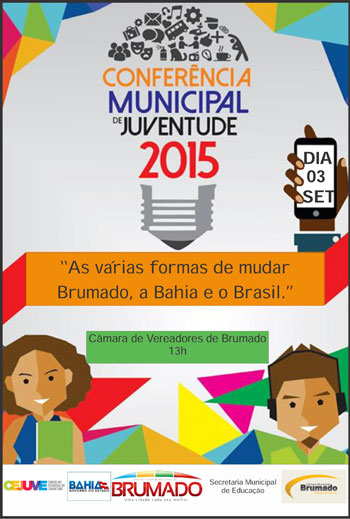 Brumado: Dia 3 de setembro acontece a Conferência Municipal da Juventude
