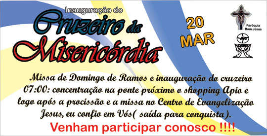 Cruzeiro da Misericórdia será inaugurado no dia 20 de março em Brumado