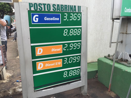 Brumado: Gasolina por apenas R$ 3,369 no Posto Sabrina