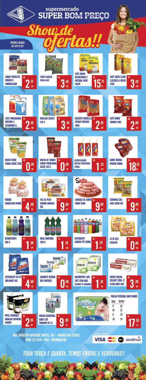 Confira o show de ofertas do Supermercado Super Bom Preço em Brumado