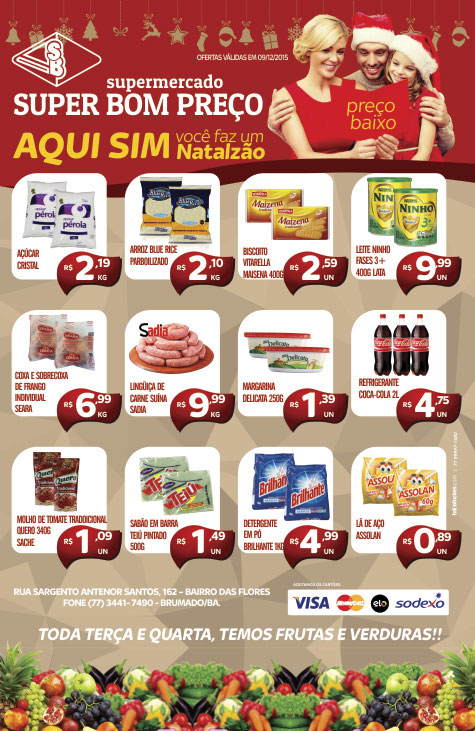 Promoções de Natal no Supermercado Super Bom Preço em Brumado