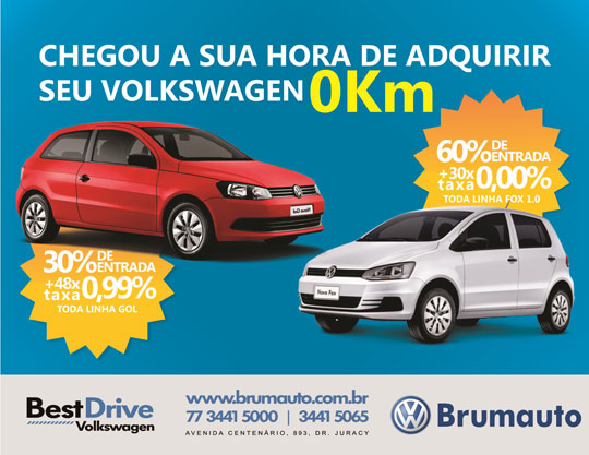 Brumauto tem as melhores condições de pagamento para você adquirir seu carro novo