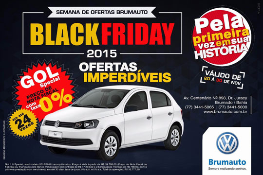 Brumauto dá início a Semana de Ofertas Black Friday