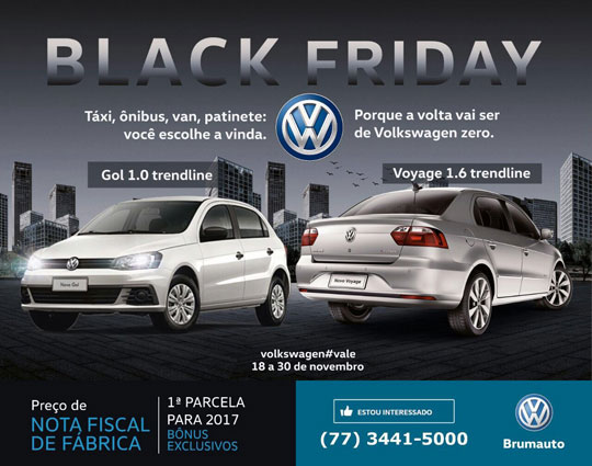 Confira o Black Friday da concessionária Brumauto