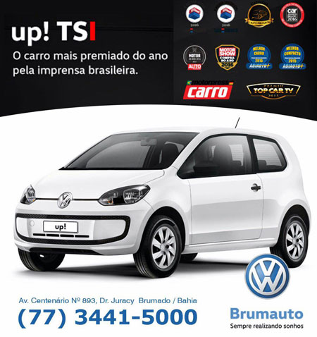 Up! TSI está disponível para venda na concessionária Brumauto