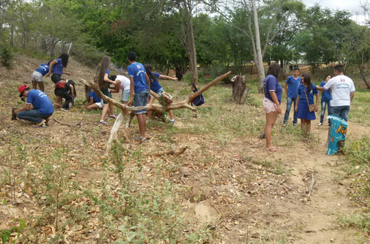 Caculé: Alunos realizam reflorestamento do Rio do Antônio