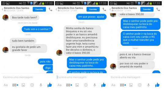 Caetité: Mulher é vítima de golpe no facebook e perde R$ 390