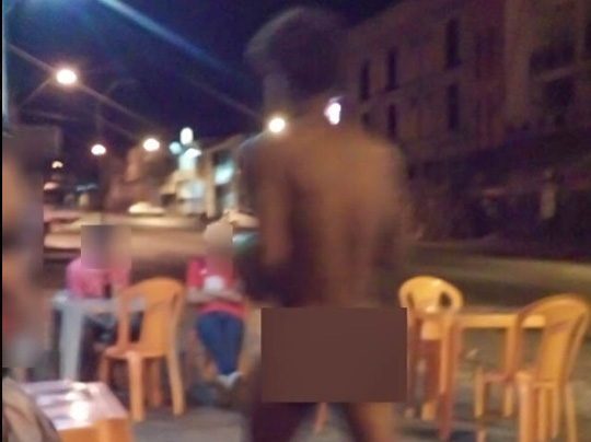 Homem é flagrado pelado na Avenida Waldick Soriano em Caetité