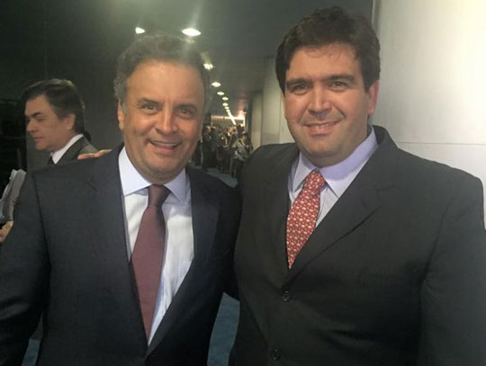 Caetité: Presidente do PMDB tem encontro com o senador Aécio Neves em Brasília