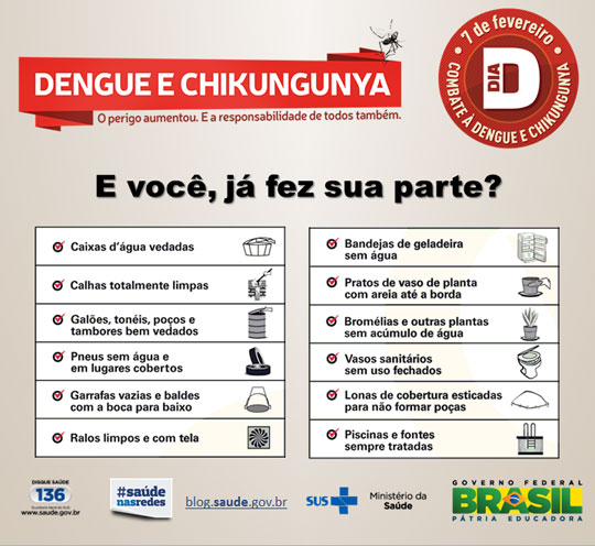Secretaria de Saúde de Brumado adere campanha de combate à dengue e a chikungunya