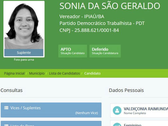 Candidata nota no dia da eleição que fez campanha com número errado em Ipiaú