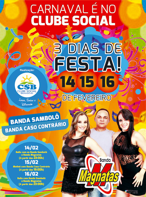 Baile de carnaval será realizado durante três dias no Clube Social de Brumado