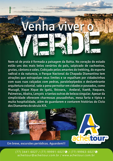 Conheça os pacotes turísticos para o Parque Nacional da Chapada Diamantina na Achei Tour