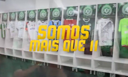 Chapecoense publica vídeo de agradecimento a clubes
