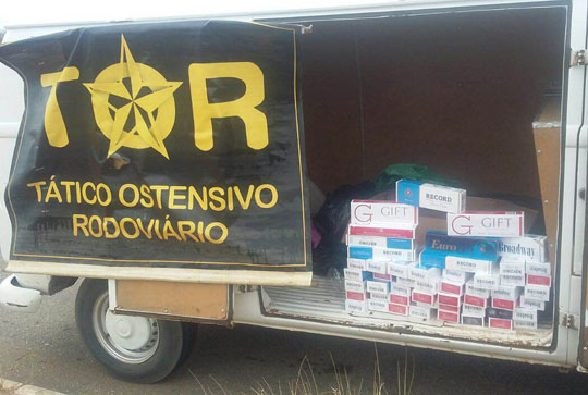 Polícia Rodoviária Estadual apreende cigarros contrabandeados na BA-262 em Anagé