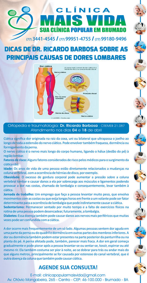 Clínica Mais Vida: Dores Lombares