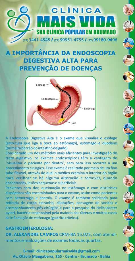 Clínica Mais Vida e a importância da endoscopia