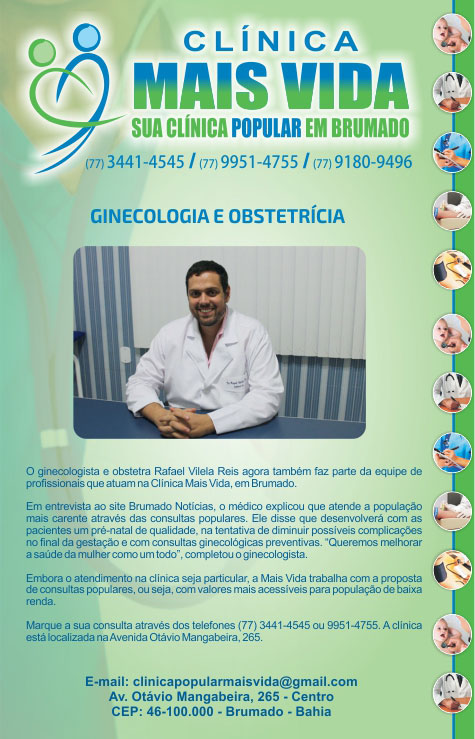 Ginecologia e Obstetrícia na Clínica Mais Vida em Brumado