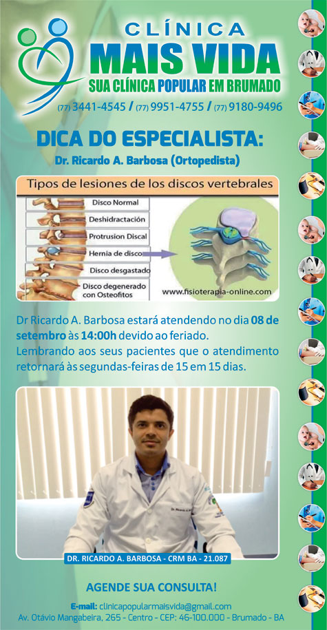 Clínica Mais Vida: Confira a dica do ortopedista Ricardo Barbosa