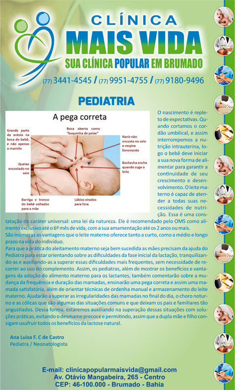 Pediatria na Clínica Mais Vida em Brumado