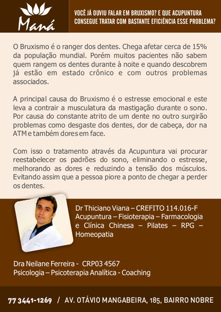 Bruxismo: Tratamento eficiente com acupuntura na Clínica Maná