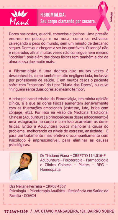 Fibromialgia: Seu corpo clamando por socorro