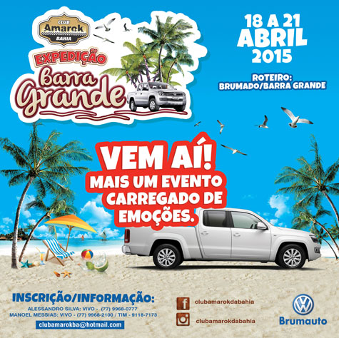Club Amarok Bahia promove no próximo final de semana a Expedição Barra Grande