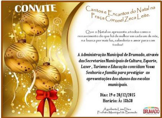 Escolas municipais de Brumado fazem apresentações do Projeto Cantos e Encantos do Natal