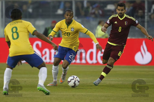 Brasil vence Venezuela por 2 a 1 e garante vaga na Copa América