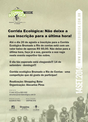 Corrida Ecológica: Não deixe a sua inscrição para a última hora