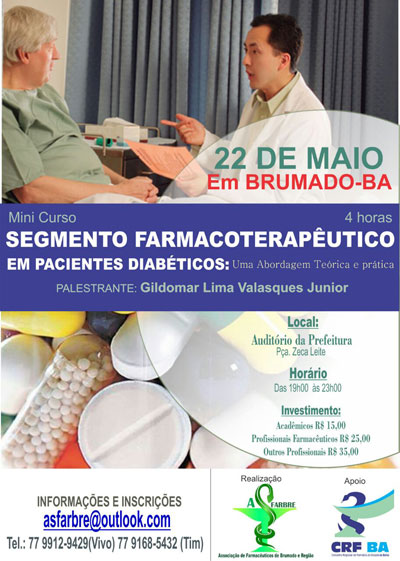 Brumado: Segmento terapêutico fará mini curso sobre a diabetes