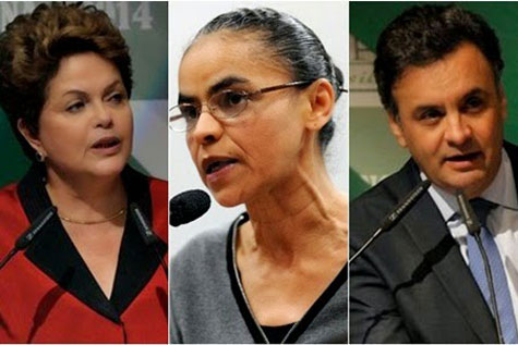 Ibope: Dilma tem 34%, Marina, 29%, e Aécio, 19%; Marina venceria Dilma no 2º turno