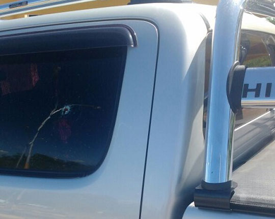 Dom Basílio: Carro é atingido por disparo de arma de fogo em suposta tentativa de assalto