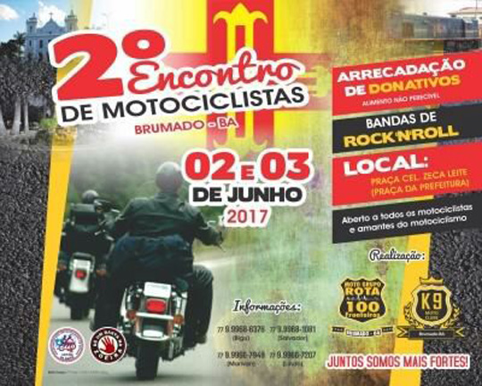 Encontro de Motociclistas de Brumado tem início nesta sexta (02)