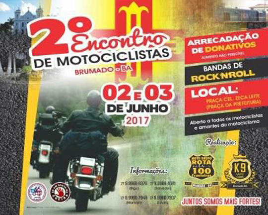 II Encontro de Motociclistas de Brumado acontece nos dias 2 e 3 de junho