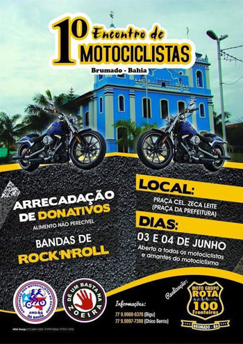 Praça Coronel Zeca Leite será palco do 1º Encontro de Motociclistas de Brumado