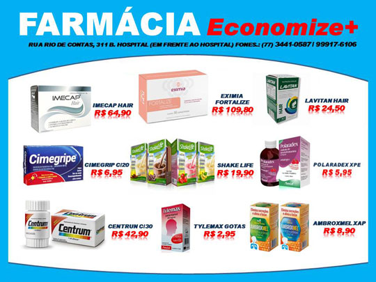 Confira o preço de produtos na Farmácia Economize +