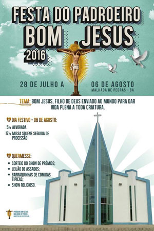 Festa do Bom Jesus começa na próxima semana em Malhada de Pedras