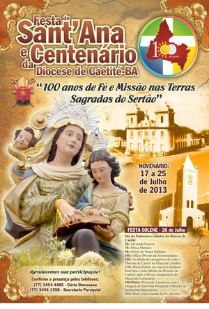 Caetité: Diocese celebra padroeira e centenário