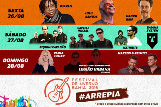 Vitória da Conquista recebe Festival de Inverno nesta semana