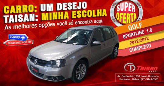 Golf Sportline acaba de chegar na Taisan Auto em Brumado