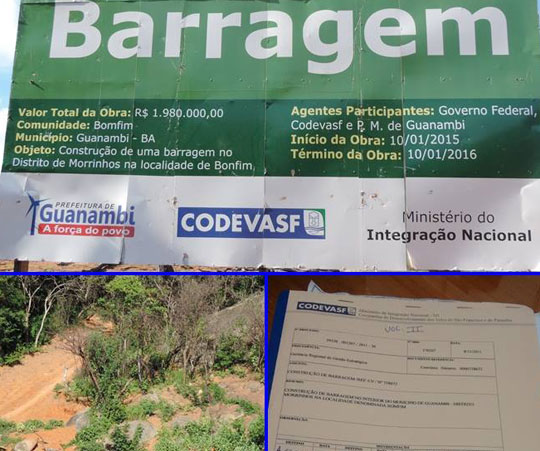 Guanambi: Prefeitura devolve R$ 3 milhões devido à falhas em projeto de construção de barragem