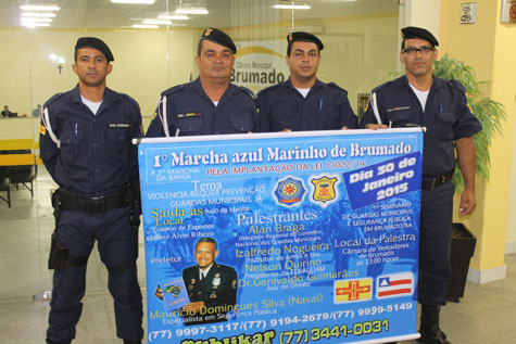 Brumado: Guardas municipais vão à Câmara anunciar a Marcha Azul Marinho