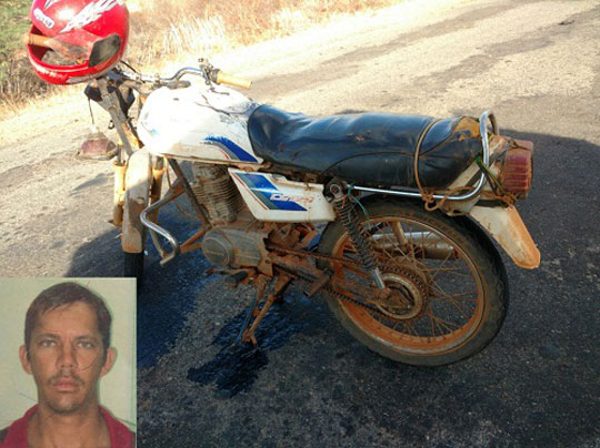 Homem morre em acidente de moto na BA-142 entre Tanhaçu e Anagé