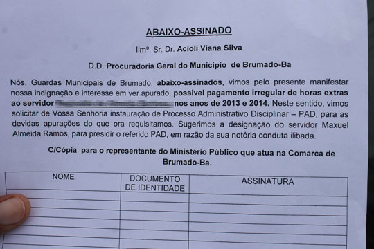 Possível pagamento irregular de horas extras gera conflito na Guarda Municipal de Brumado