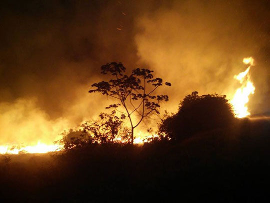 Ibicoara: Focos de incêndio causam interdição de trilha que dá acesso à Cachoeira do Buracão
